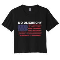 Say No To Oligarchy Usa Us American Women's Crop Top Tee