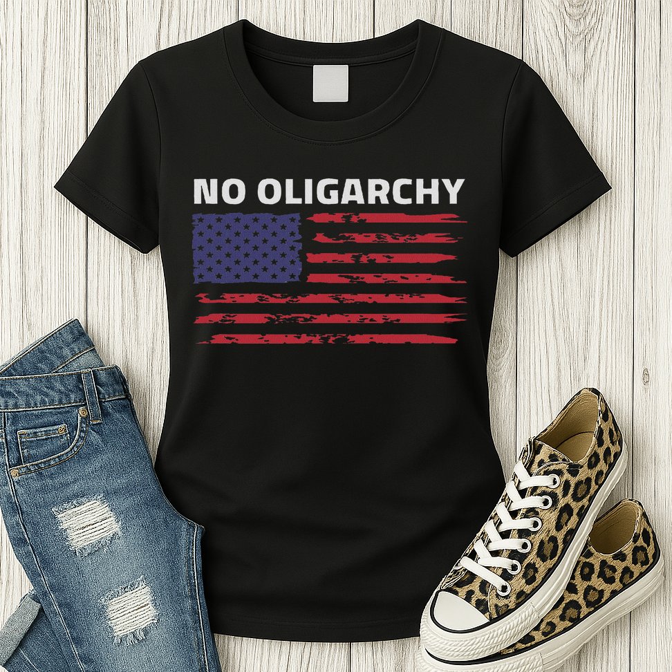 Say No To Oligarchy Usa Us American Womens T-Shirt