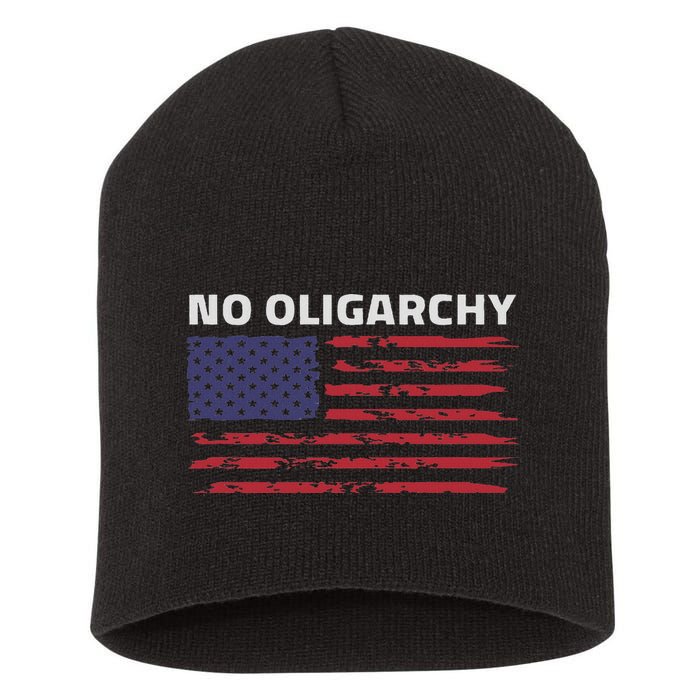 Say No To Oligarchy Usa Us American Short Acrylic Beanie
