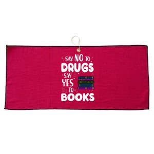 Say No To Say Yes To Books  Red Ribbon Week Large Microfiber Waffle Golf Towel