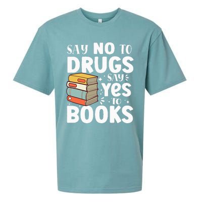 Say No To Drugs Say Yes To Books Anti drug Red Ribbon Week Sueded Cloud Jersey T-Shirt