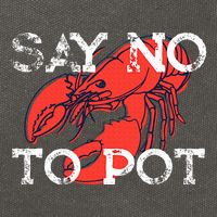 Say No To Pot Funny Lobster Seafood Lover Cotton Canvas Backpack