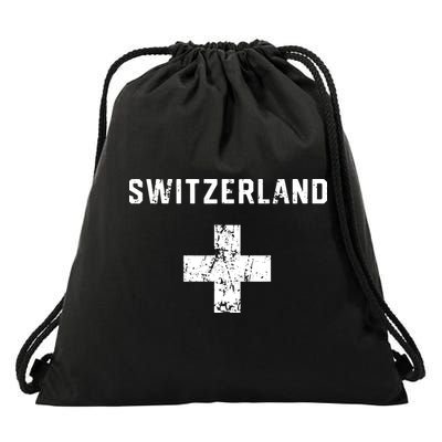 Switzerland National Team Swiss Jersey Retro Vintage Drawstring Bag