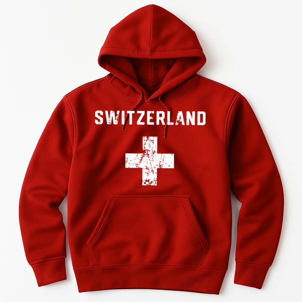 Switzerland National Team Swiss Jersey Retro Vintage Hoodie
