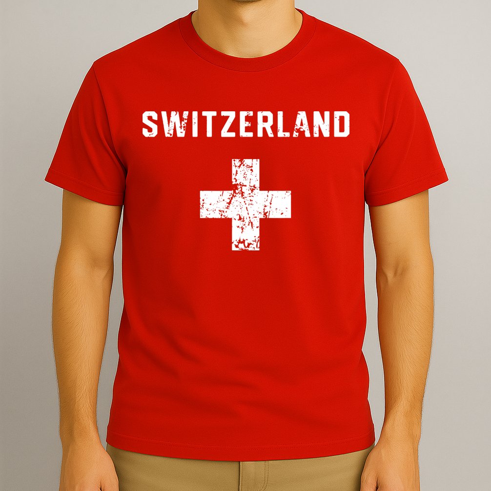 Switzerland National Team Swiss Jersey Retro Vintage T-Shirt