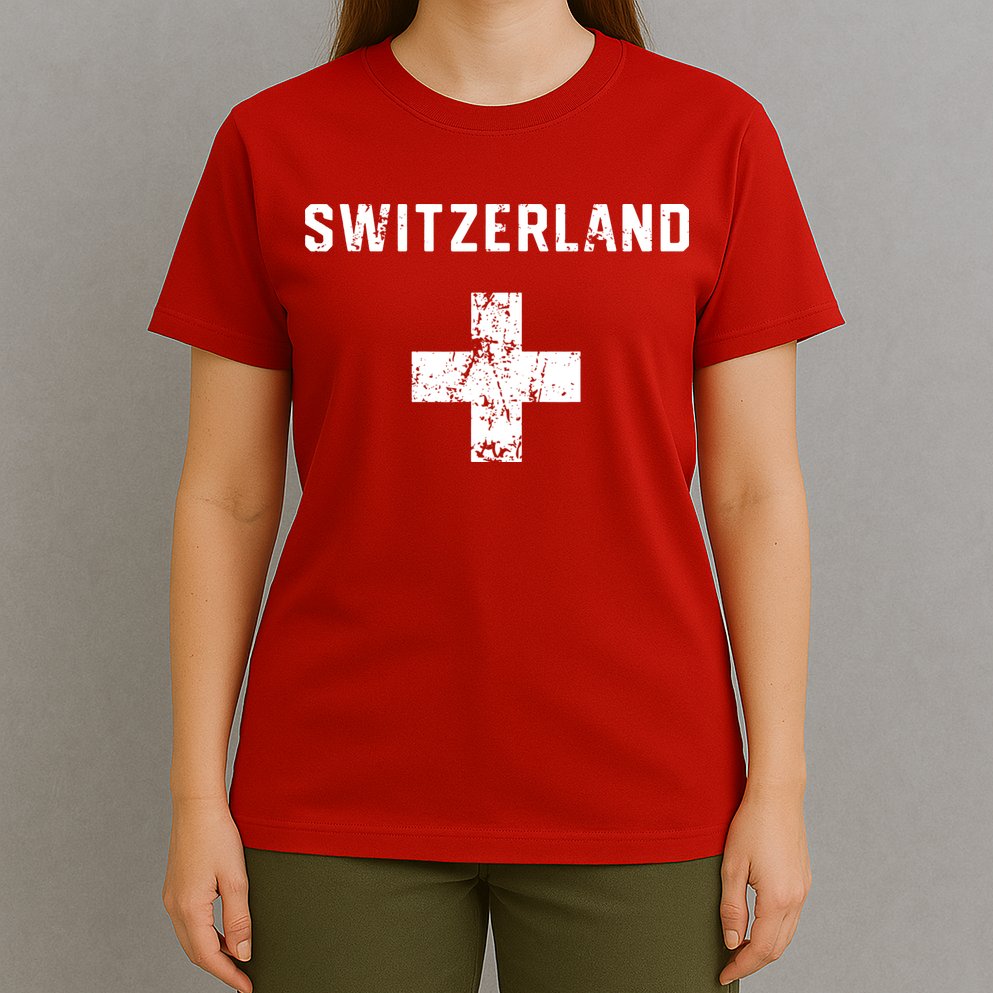 Switzerland National Team Swiss Jersey Retro Vintage T-Shirt