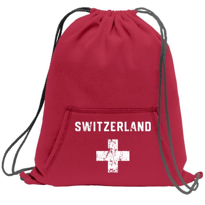 Switzerland National Team Swiss Jersey Retro Vintage Sweatshirt Cinch Pack Bag