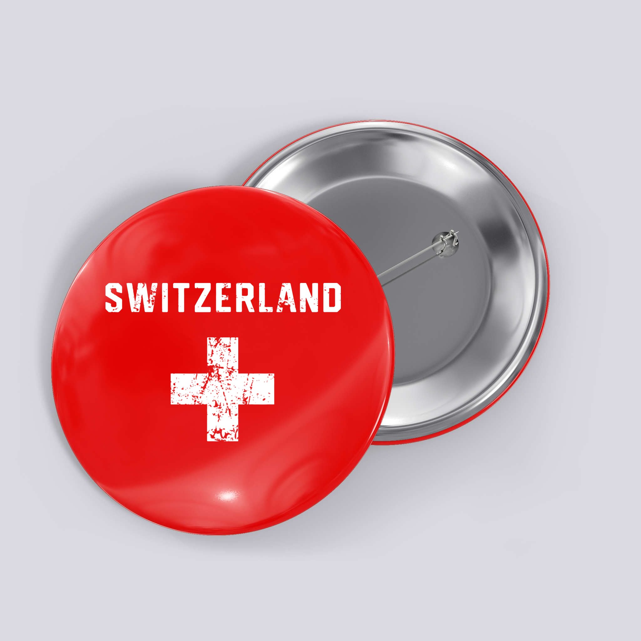 Switzerland National Team Swiss Jersey Retro Vintage Button