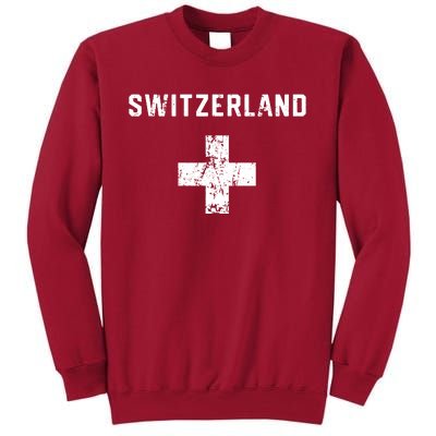 Switzerland National Team Swiss Jersey Retro Vintage Tall Sweatshirt