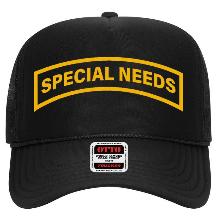 Special Needs Tab High Crown Mesh Back Trucker Hat