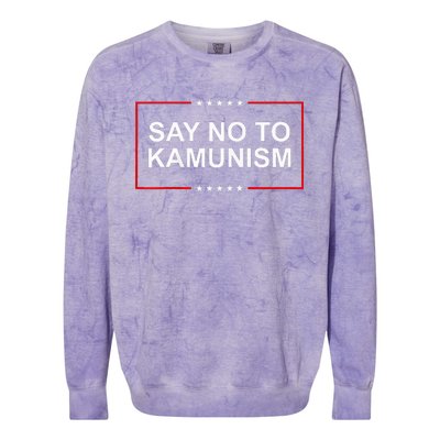 Say No To Kamunism 2024 Elections Trump President Republican Colorblast Crewneck Sweatshirt