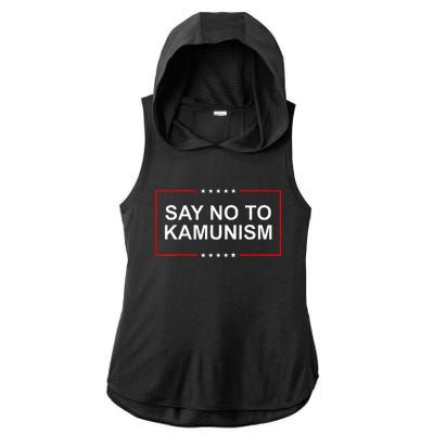 Say No To Kamunism 2024 Elections Trump President Republican Ladies PosiCharge Tri-Blend Wicking Draft Hoodie Tank