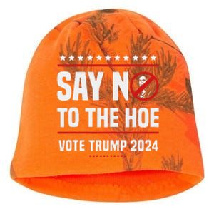 Say No To The Hoe Vote Trump 2024 Kati - Camo Knit Beanie