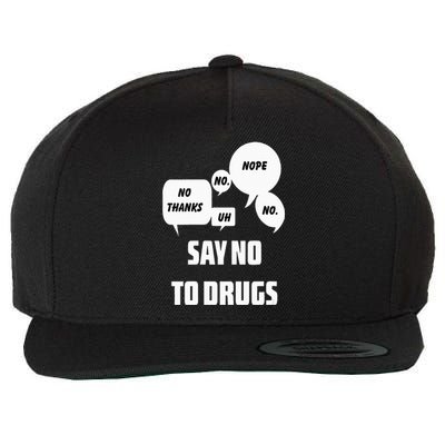 Say No To Drugs Support Red Ribbon Awareness Week Wool Snapback Cap