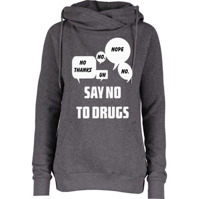 Say No To Drugs Support Red Ribbon Awareness Week Womens Funnel Neck Pullover Hood