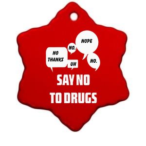 Say No To Drugs Support Red Ribbon Awareness Week Ceramic Star Ornament