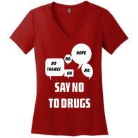 Say No To Drugs Support Red Ribbon Awareness Week Women's V-Neck T-Shirt