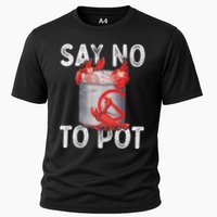 Say No To Pot Seafood Lover Lobster Crawfish Funny Cooling Performance Crew T-Shirt