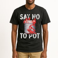 Say No To Pot Seafood Lover Lobster Crawfish Funny Tall T-Shirt