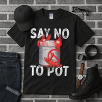 Say No To Pot Seafood Lover Lobster Crawfish Funny Tall T-Shirt