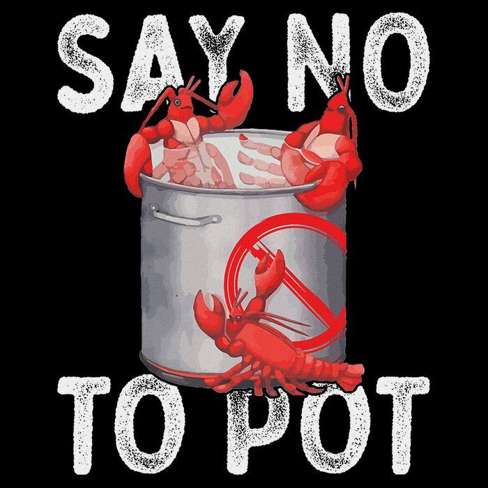 Say No To Pot Seafood Lover Lobster Crawfish Funny Tall T-Shirt