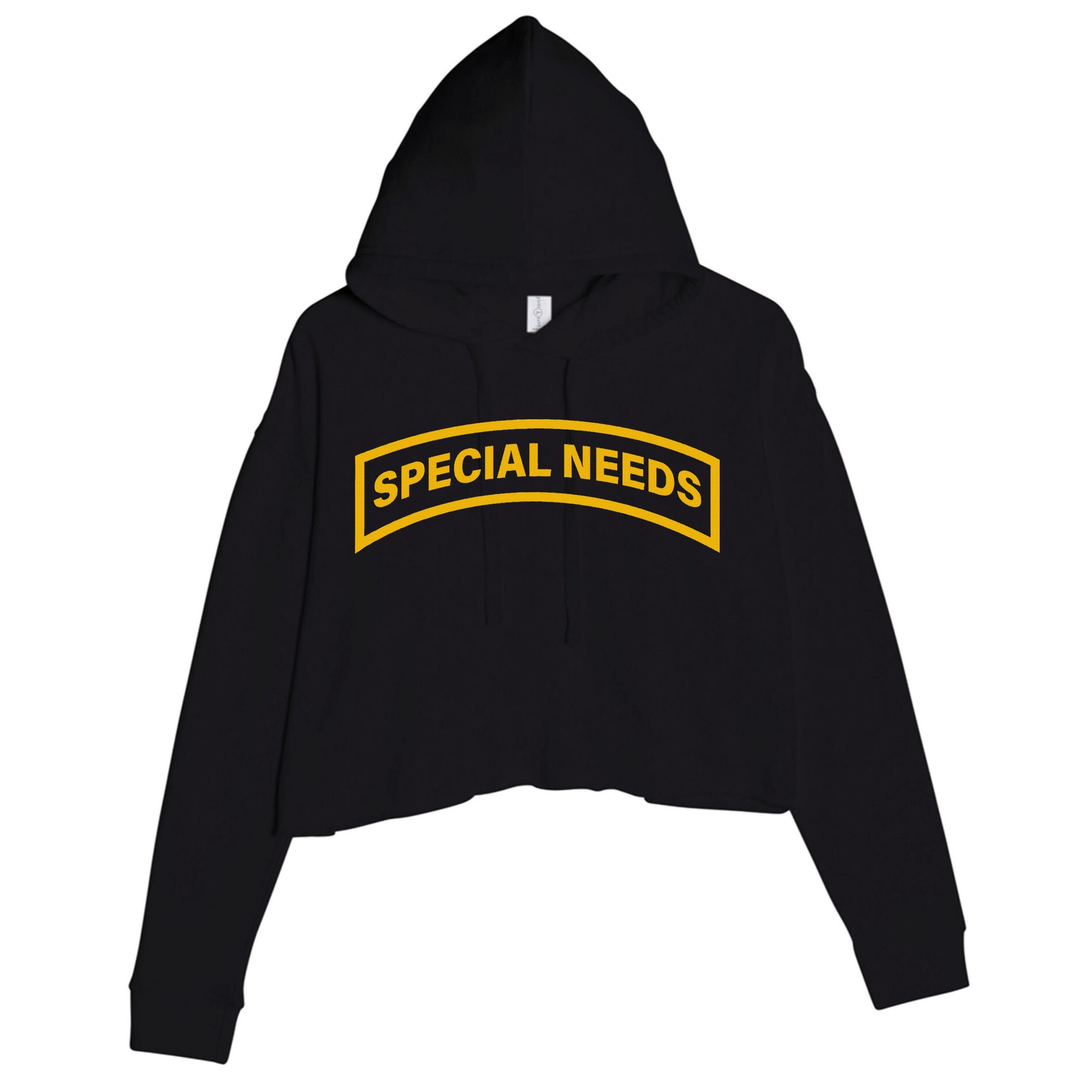 Special Needs Tab Crop Fleece Hoodie