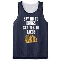 Say No To Drugs Say Yes To Tacos Mesh Reversible Basketball Jersey Tank