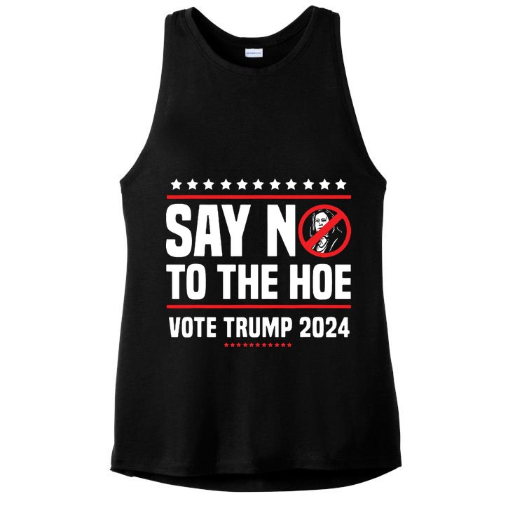 Say No To The Hoe Vote Trump 2024 Ladies PosiCharge Tri-Blend Wicking Tank