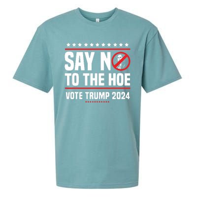 Say No To The Hoe Vote Trump 2024 Sueded Cloud Jersey T-Shirt