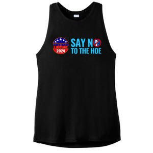 Say No To The Hoe Trump 2024 Ladies PosiCharge Tri-Blend Wicking Tank