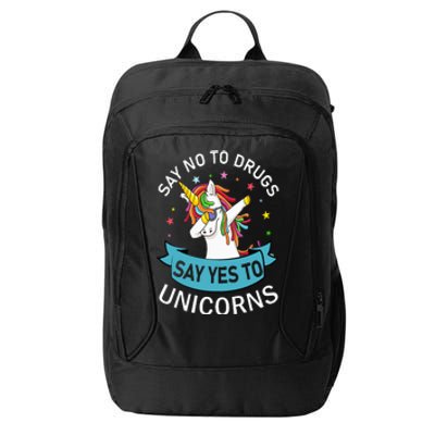 Say No To Drugs Say Yes To Unicorn Red Ribbon Week City Backpack