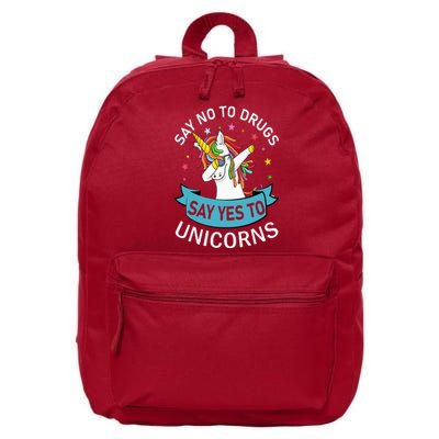 Say No To Drugs Say Yes To Unicorn Red Ribbon Week 16 in Basic Backpack