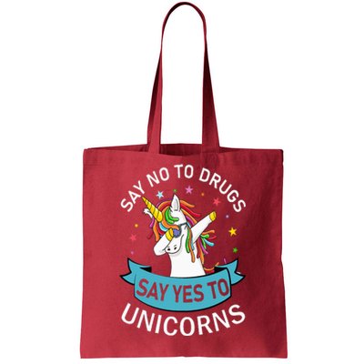 Say No To Drugs Say Yes To Unicorn Red Ribbon Week Tote Bag