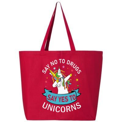 Say No To Drugs Say Yes To Unicorn Red Ribbon Week 25L Jumbo Tote