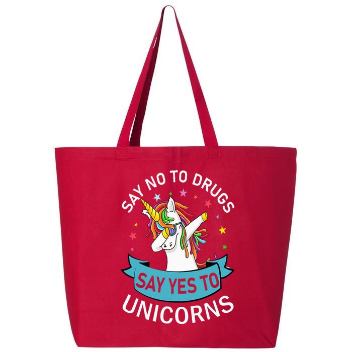 Say No To Drugs Say Yes To Unicorn Red Ribbon Week 25L Jumbo Tote