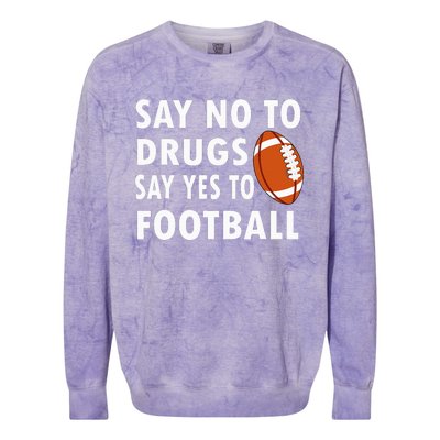 Say No To Drugs Say Yes To Football Red Ribbon Week Colorblast Crewneck Sweatshirt