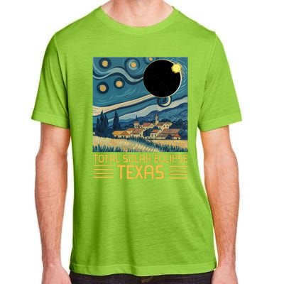 Starry Night Texas Total Solar Eclipse Artwork Adult ChromaSoft Performance T-Shirt