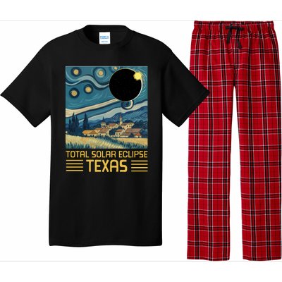 Starry Night Texas Total Solar Eclipse Artwork Pajama Set