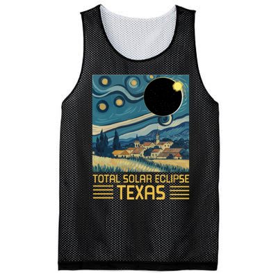 Starry Night Texas Total Solar Eclipse Artwork Mesh Reversible Basketball Jersey Tank