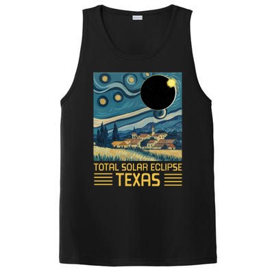 Starry Night Texas Total Solar Eclipse Artwork PosiCharge Competitor Tank