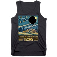 Starry Night Texas Total Solar Eclipse Artwork Tank Top