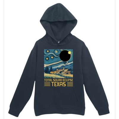 Starry Night Texas Total Solar Eclipse Artwork Urban Pullover Hoodie