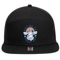 Say No To Cheat Day Unicorn Gym 7 Panel Mesh Trucker Snapback Hat