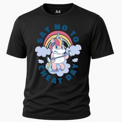 Say No To Cheat Day Unicorn Gym Performance Shirt