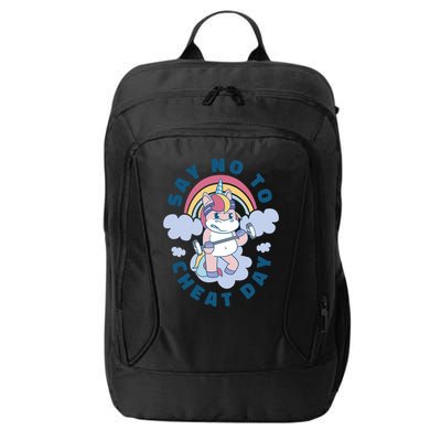 Say No To Cheat Day Unicorn Gym City Backpack
