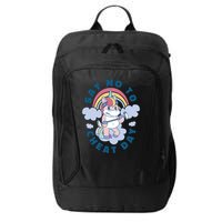 Say No To Cheat Day Unicorn Gym City Backpack