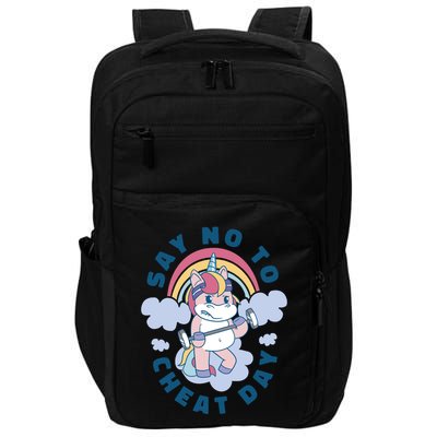 Say No To Cheat Day Unicorn Gym Impact Tech Backpack