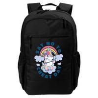 Say No To Cheat Day Unicorn Gym Backpack