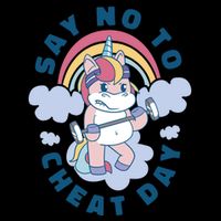 Say No To Cheat Day Unicorn Gym Backpack