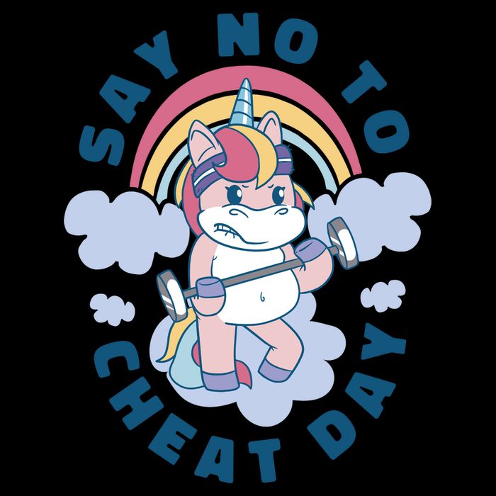 Say No To Cheat Day Unicorn Gym Backpack